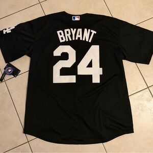 Nike Los Angeles Dodgers Kobe Bryant Black Jersey #24 KB Patch NWT